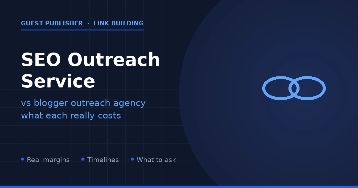SEO outreach service and blogger outreach agency pricing compared
